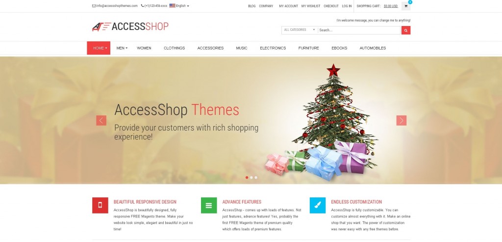 Access Shop Lite Magento theme