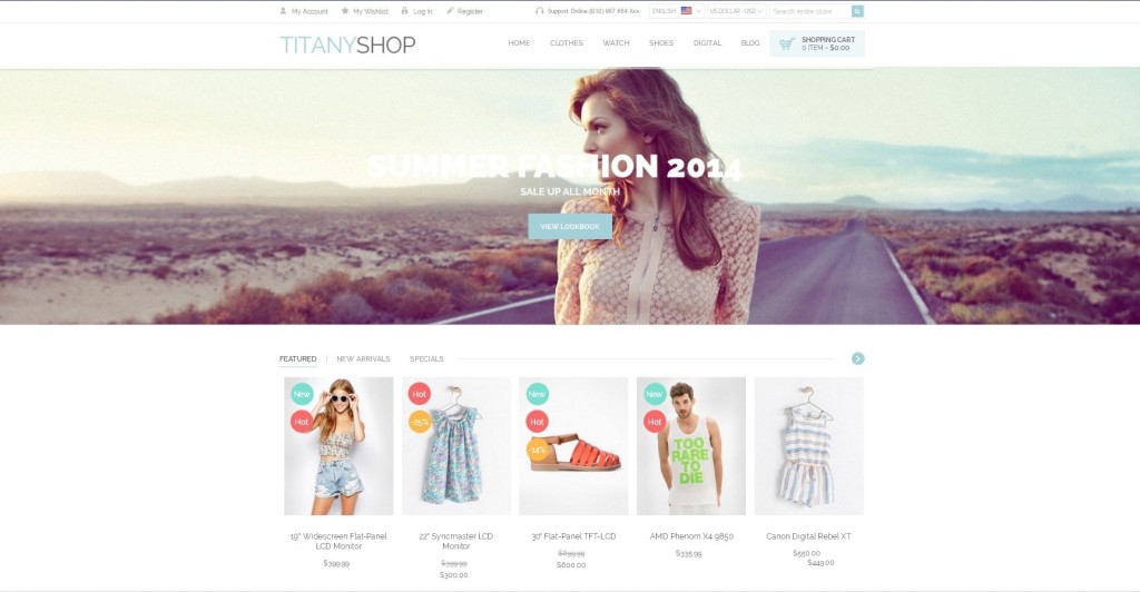 Titany free Magento theme comparison