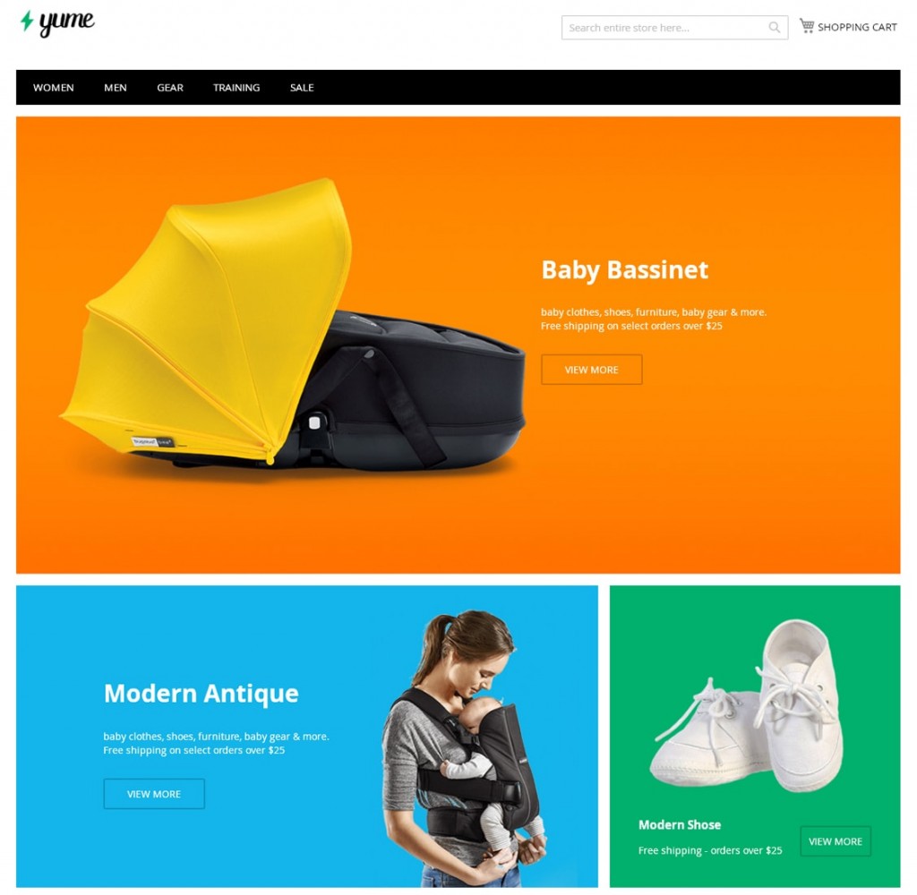 Magento free Yume theme