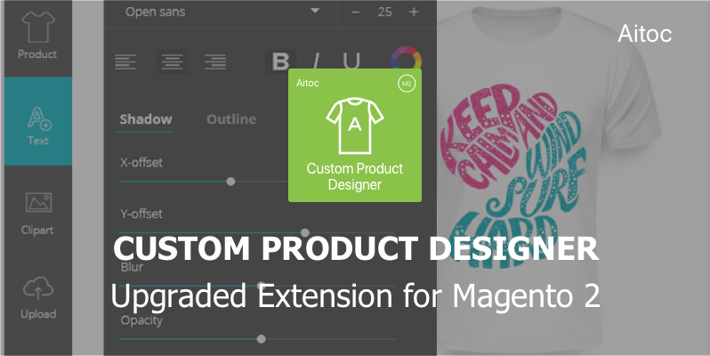 Aitoc Custom Product Designer for Magento 2. Upgraded